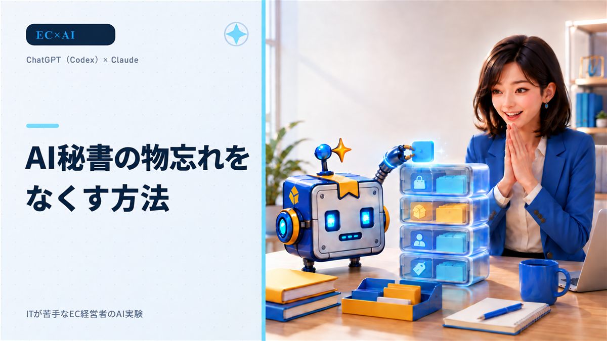AI秘書の物忘れをなくす方法｜ChatGPT（Codex）とClaudeへ決定事項を残す習慣