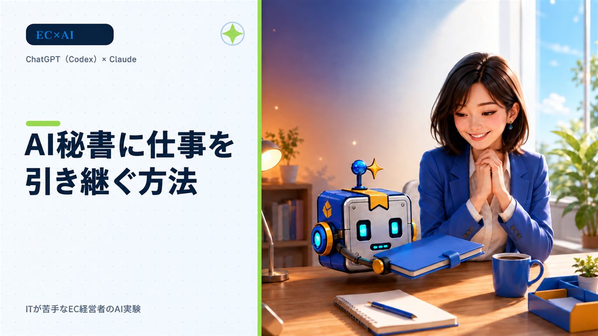 AI秘書に仕事を引き継ぐ方法｜ChatGPT（Codex）とClaudeを途中から参加させる手順